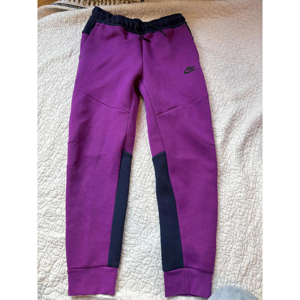 Nike Tech Youth Jogger Sweatpants Size‎ Large - Purple and Navy #454